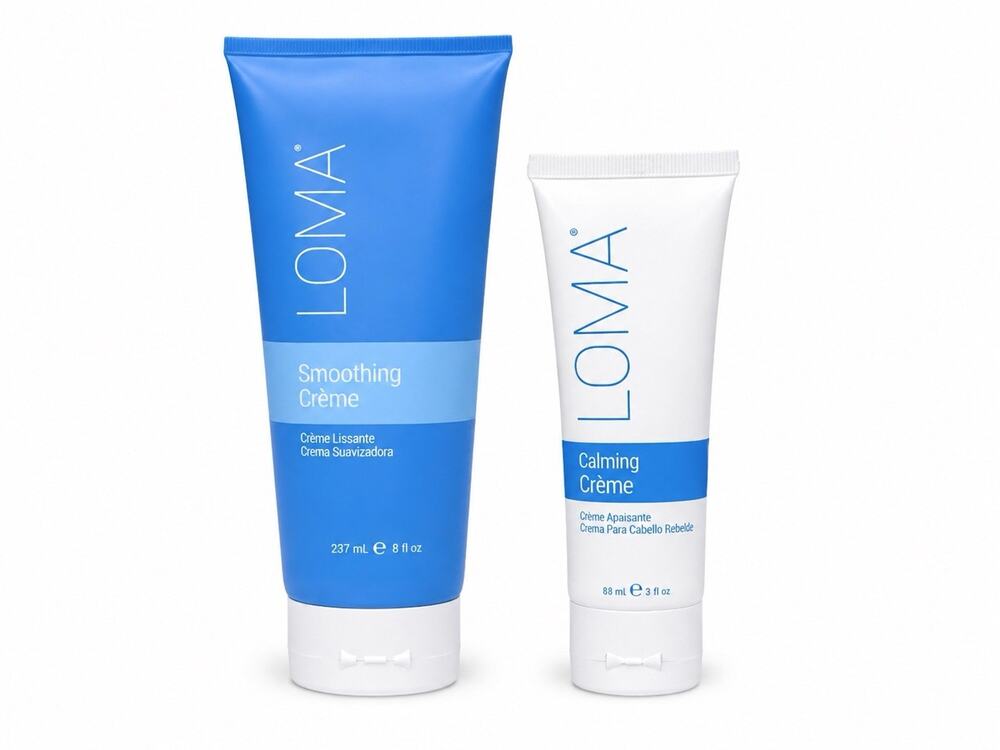 LOMA Smoothing Creme 8 fl oz + Calming Creme 3 fl oz Hair Styling Set
